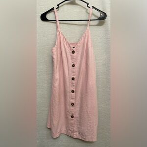 Blush Pink Linen Blend dress